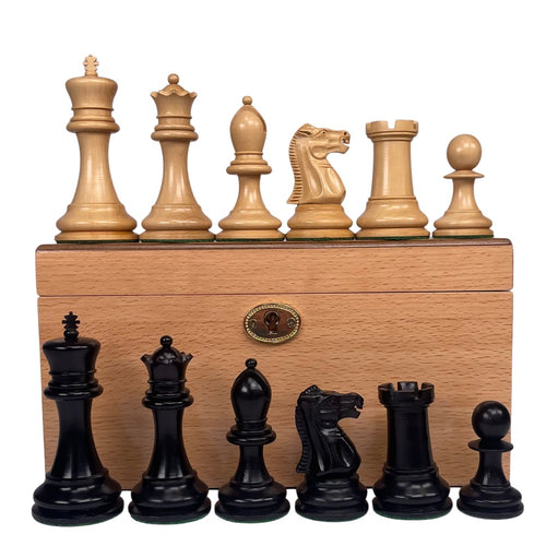 1890 Edition 3.5" Chess Pieces in Beech Box
