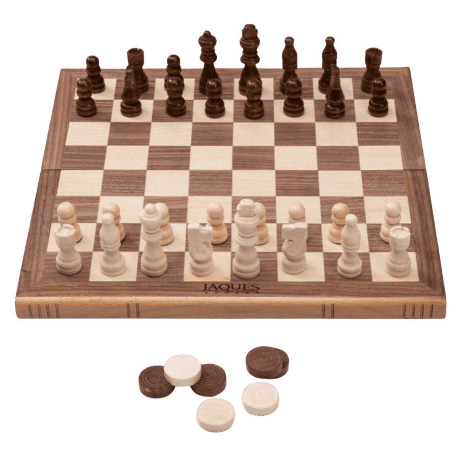 Folding Chess Set - Chess Draughts & Backgammon Set 1