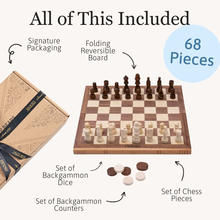 Folding Chess Set - Chess Draughts & Backgammon Set 5