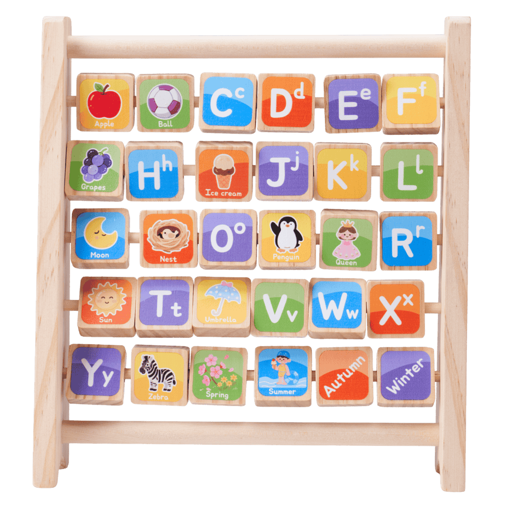 Wooden alphabet abacus 
