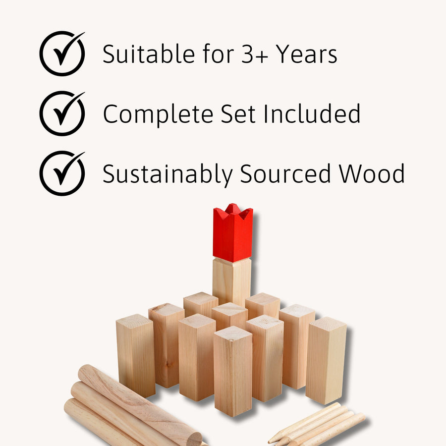 Kubb Outdoor Game - Garden Games for All Ages 5