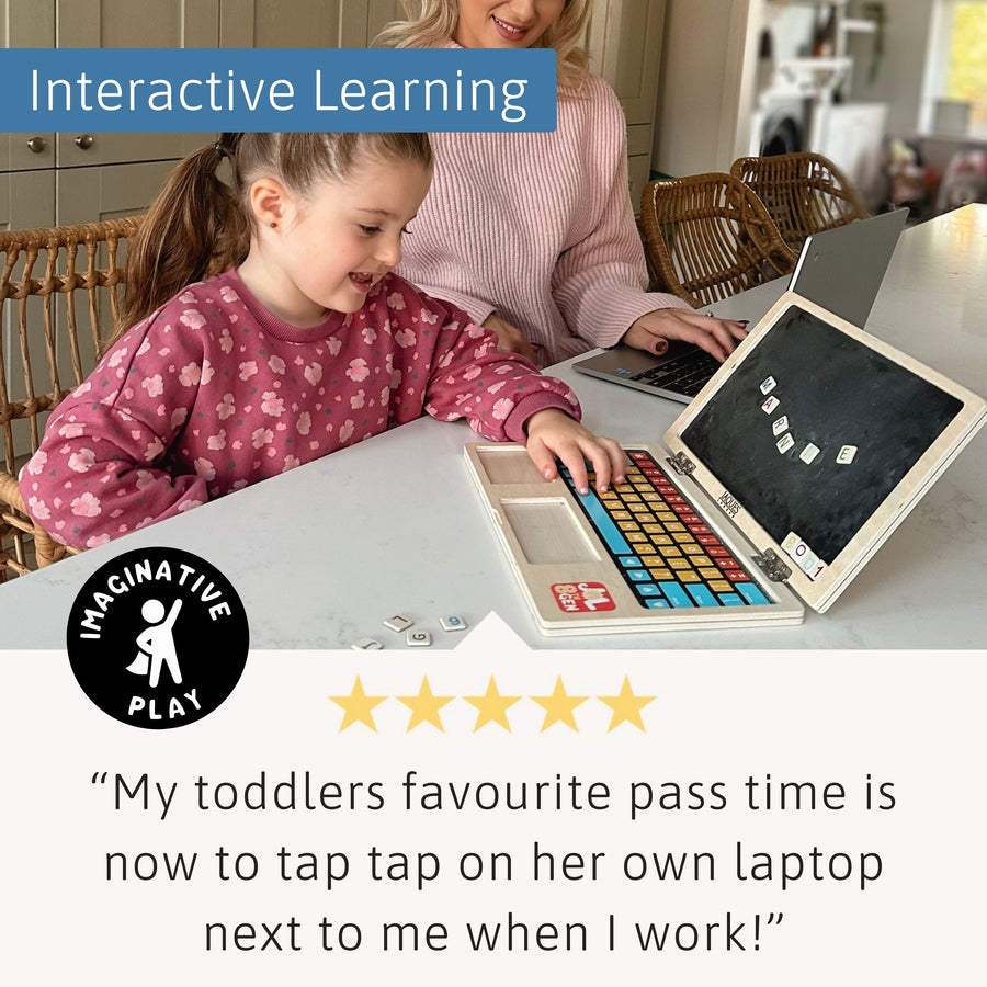 Wooden Laptop - Magnetic Toy 4