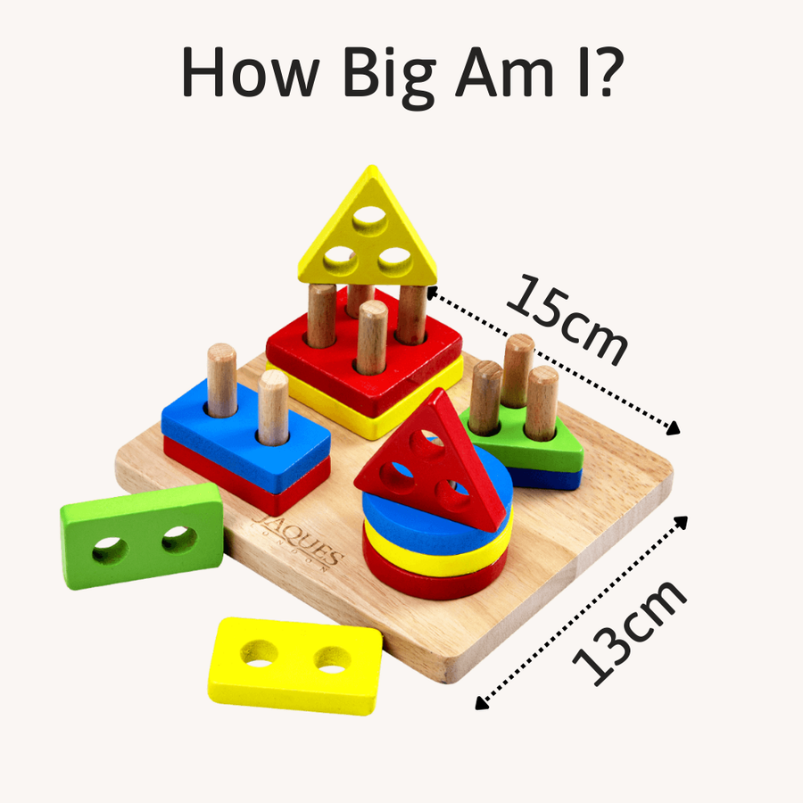 Wooden Puzzle Board - Geometric Stacking Toy 2