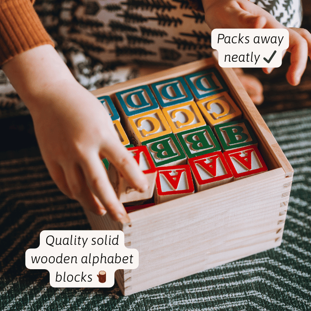 Alphabet Wooden Blocks - Kids Building Blocks 2