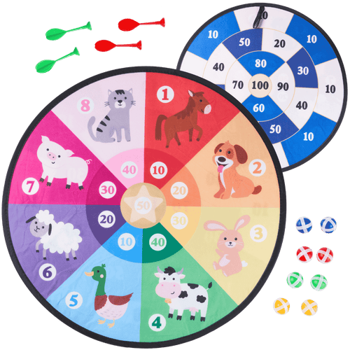 Colourful game board with animal illustrations and scoring elements on a green background [fill]