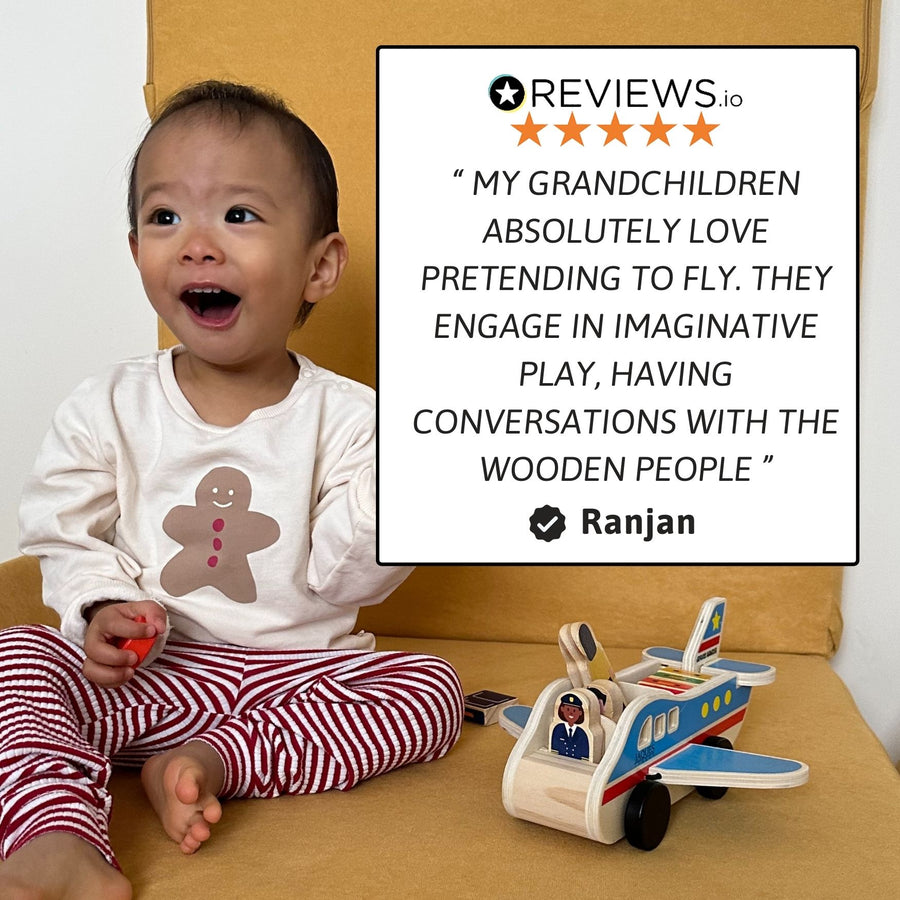 Wooden Aeroplane - Toddler Toy Plane 7