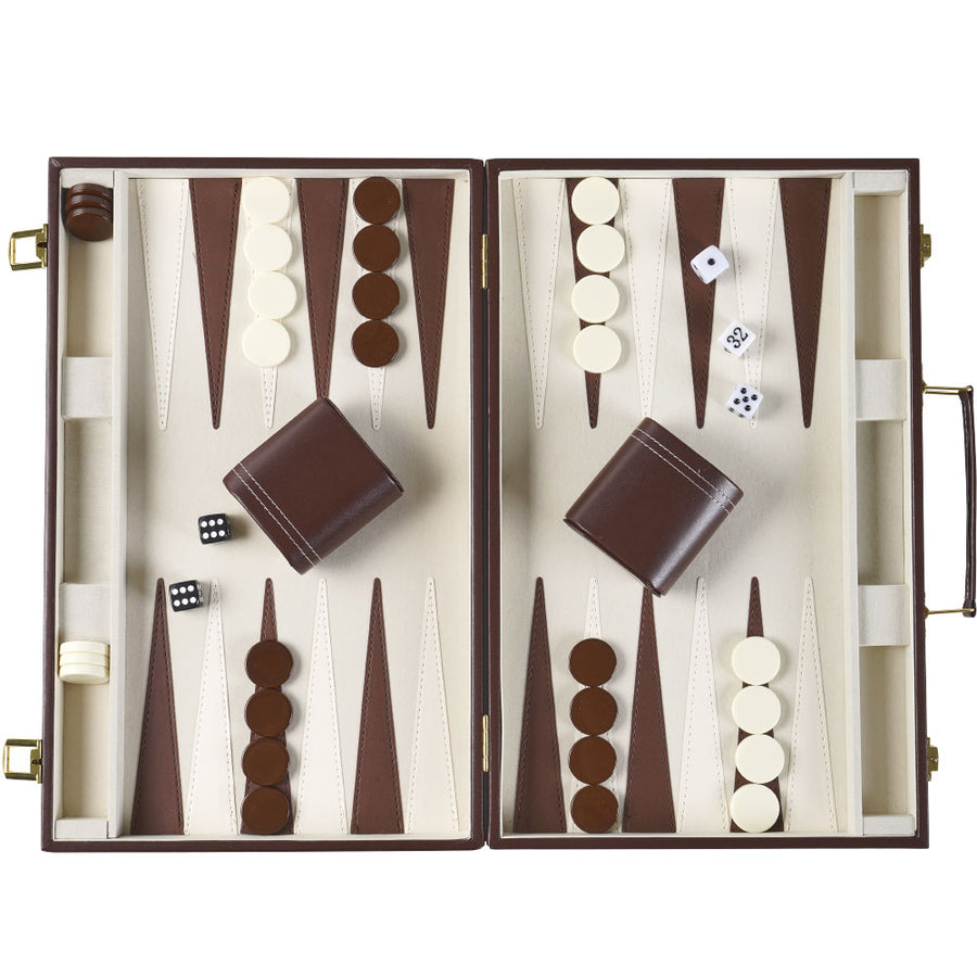 15 Inch Club Backgammon - Luxury Game Set 3