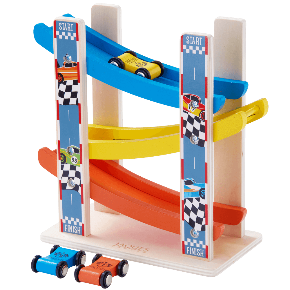 Studio shot of car park with white background