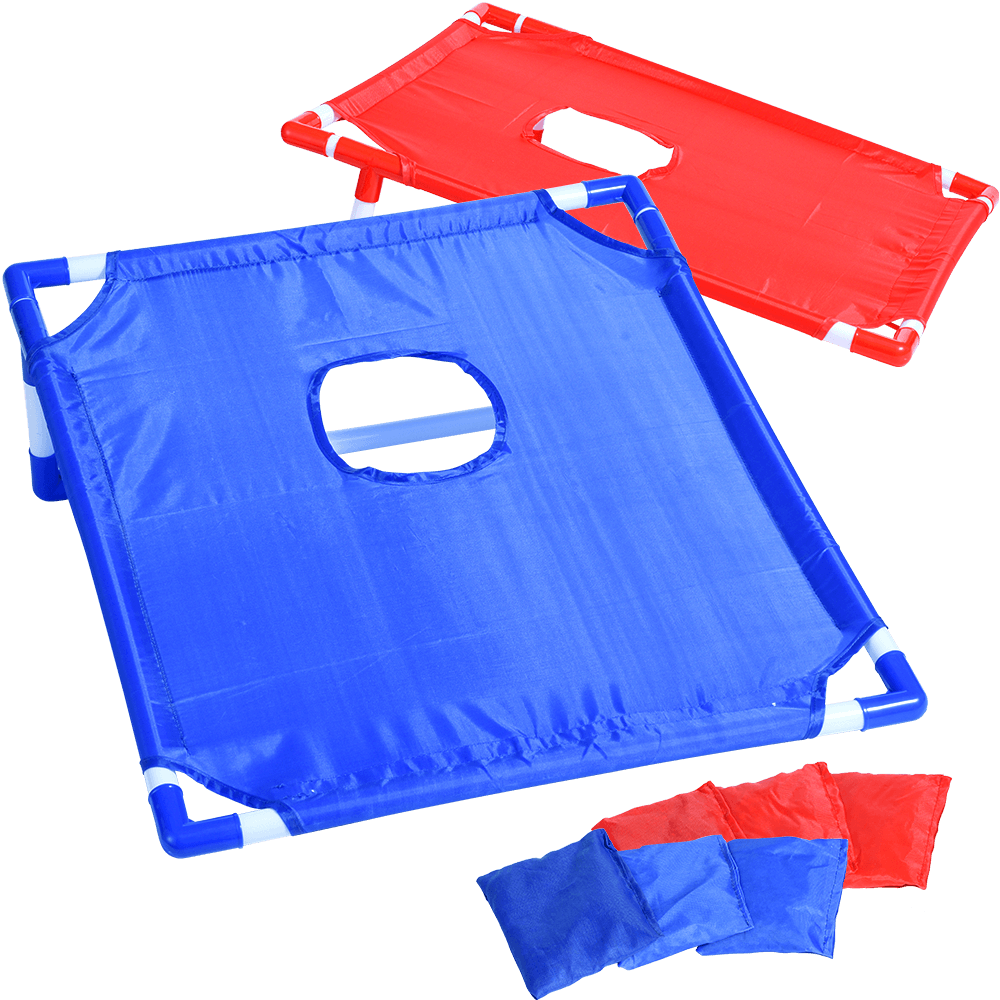  Blue and red cornhole with 6 bean bags