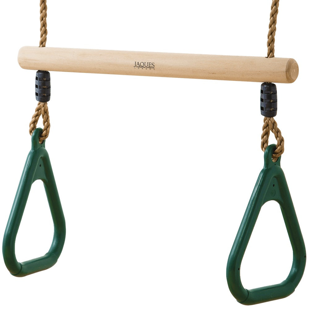 Trapeze bar handles displayed hanging