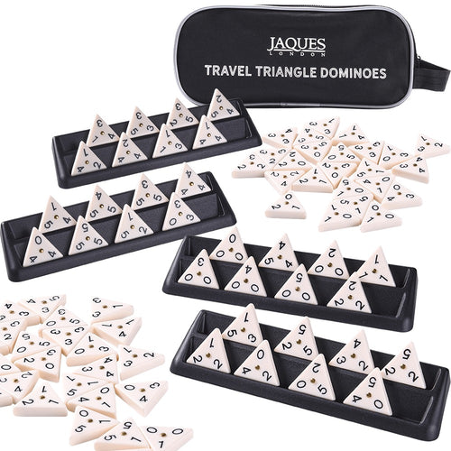 Triangle dominoes game with storage bag