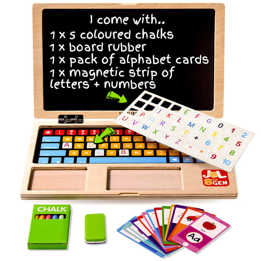Wooden Laptop - Magnetic Toy 1