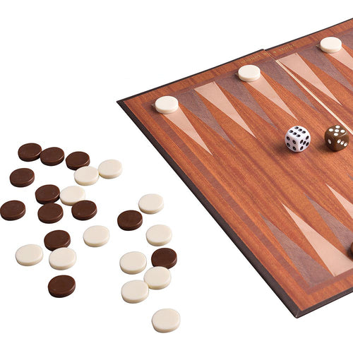  Backgammon card and linen 12 inch board game with bag for pieces and dice 
