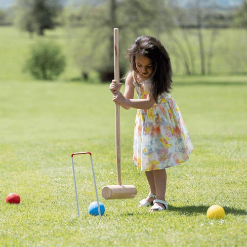  Sussex croquet set in a bag played by child
