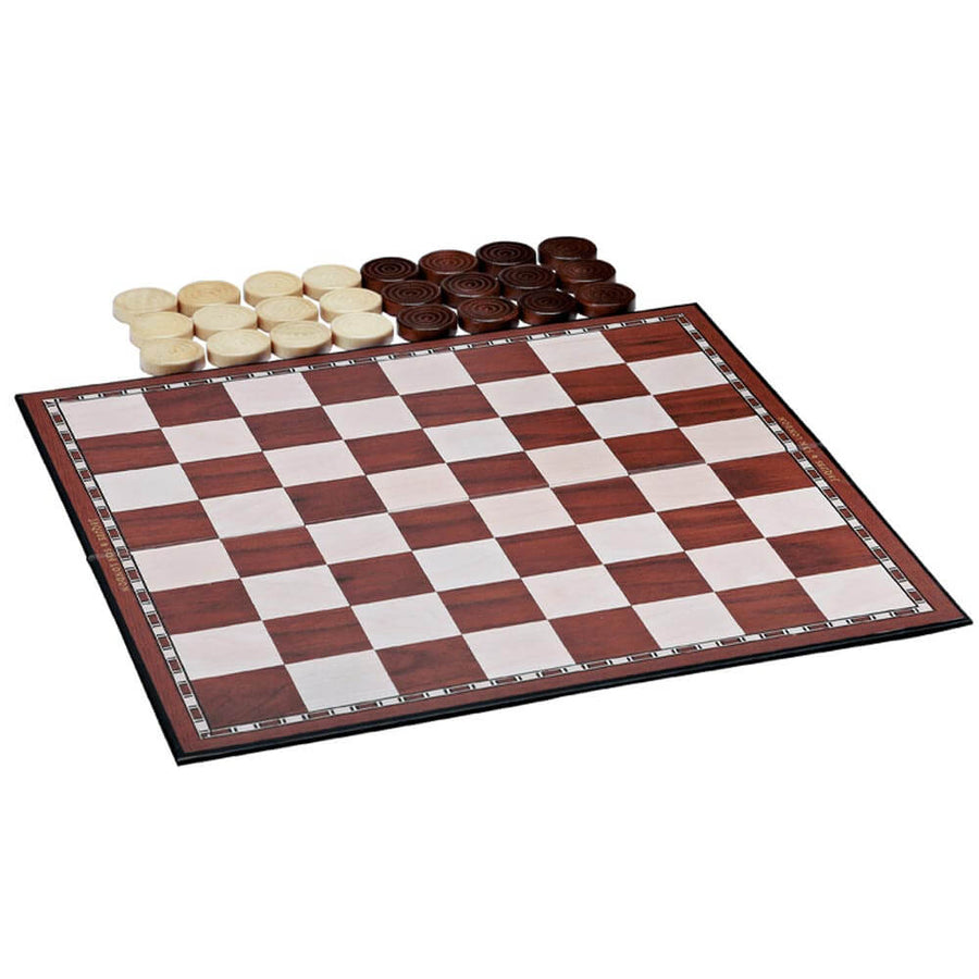 Folding Draughts Set - 12" Board & Pieces 2