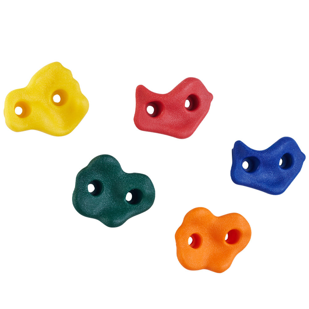 5 Kids climbing handles - red, yellow, green, blue, orange