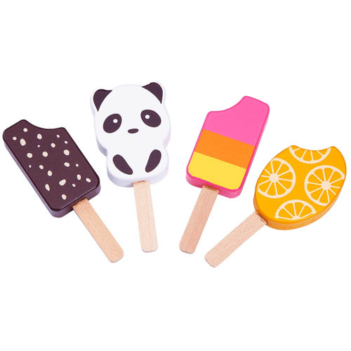 Set of four let's pretend holiday lollies